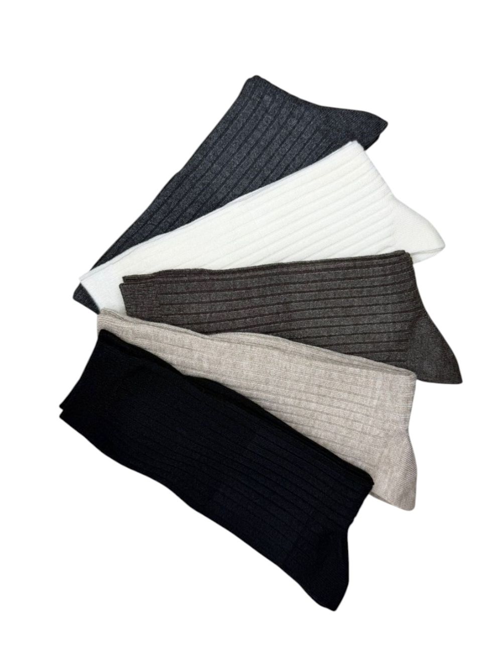 Женские теплые "вязанные" носки из шерсти Мериноса средней длины - 10 пар