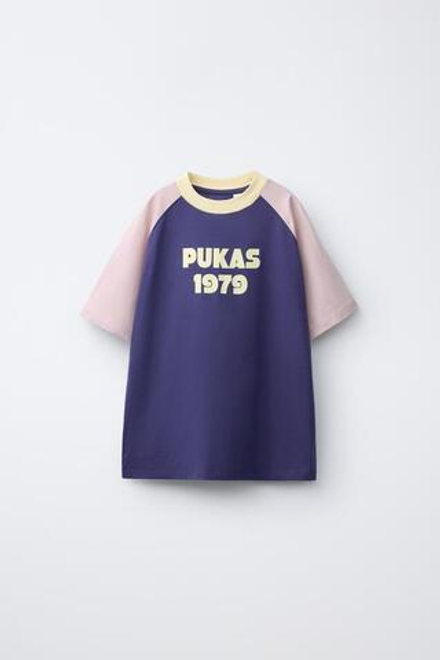 ZARA X PUKAS ФУТБОЛКА РЕГЛАН PUKAS SURF, СИНИЙ