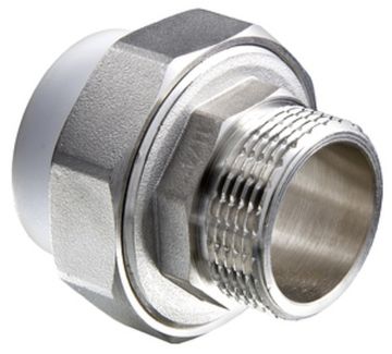 Американка полипропиленовая (ПП) переходная Ø20х1/2" НР