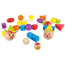 Beleduc - Деревянная нанизывалка Rondo Vario XXL Игра ловкости Цвета и формы 25550