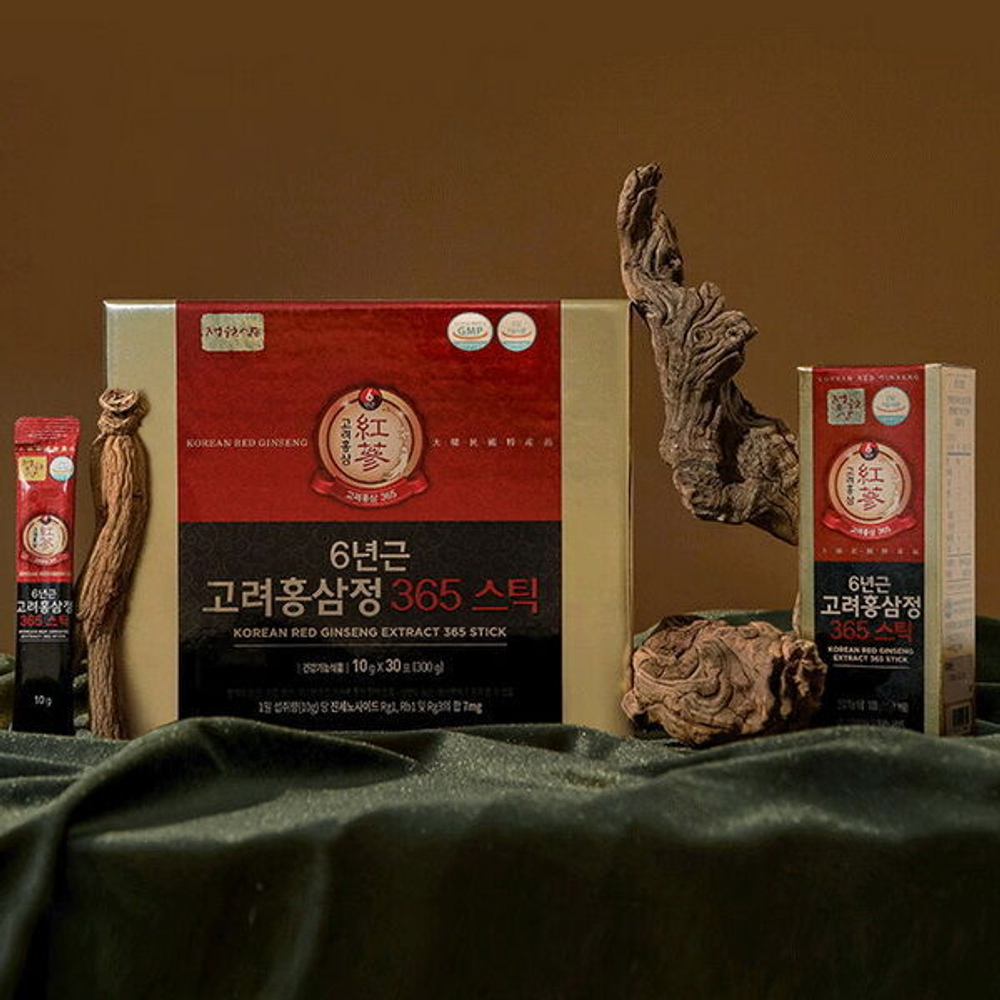 (Набор) Экстракт красного женьшеня и восточных трав Jungwonsam 6 Years Old Korean Red Ginseng Extract 365 Stick, 10гр *30шт