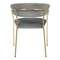 Стул Turin серый велюр с золотыми ножками | Купить в Hallberg.ru
