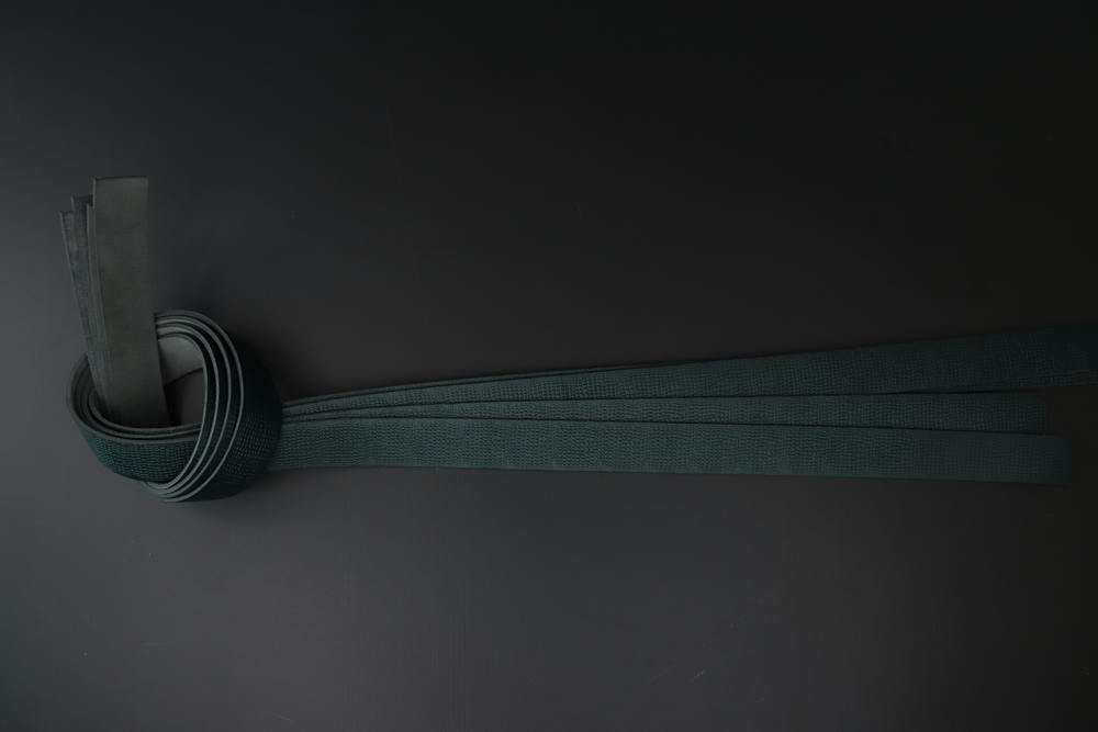 Ременная заготовка сине-зеленая с лицевой отделкой+ плита геккон 140