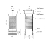 Слив д/унитаза 250/550 Ani гибкий армированный K928 АНИ пласт