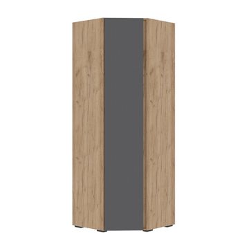 ХЕЛЕН ШК 04 Шкаф угловойФАСАД СЕРЫЙ ГРАФИТ 0162/КОРПУС ДУБ КРАФТ ЗОЛОТО