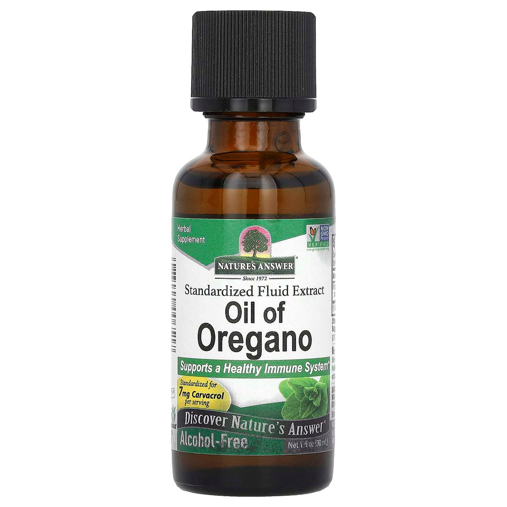 Nature's Answer, масло орегано, без спирта, 30 мл (1 жидк. унция)