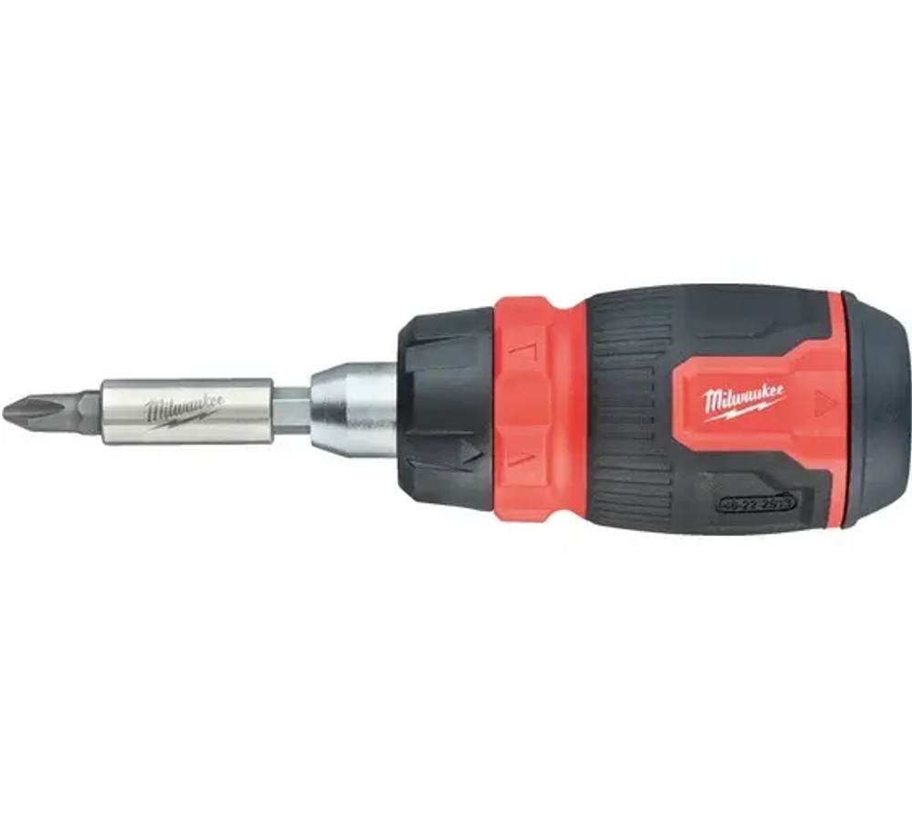 Отвертка универсальная компактная с трещоткой Milwaukee 8 в 1