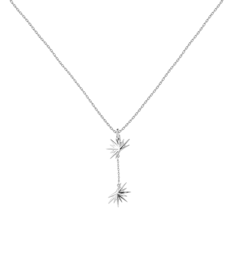 Подвес из серебра со вставками из выращенного сапфира