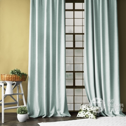 Шторы под лен КАННИ (арт. BL01-275-08) - (140х270)х2 см. - голубые