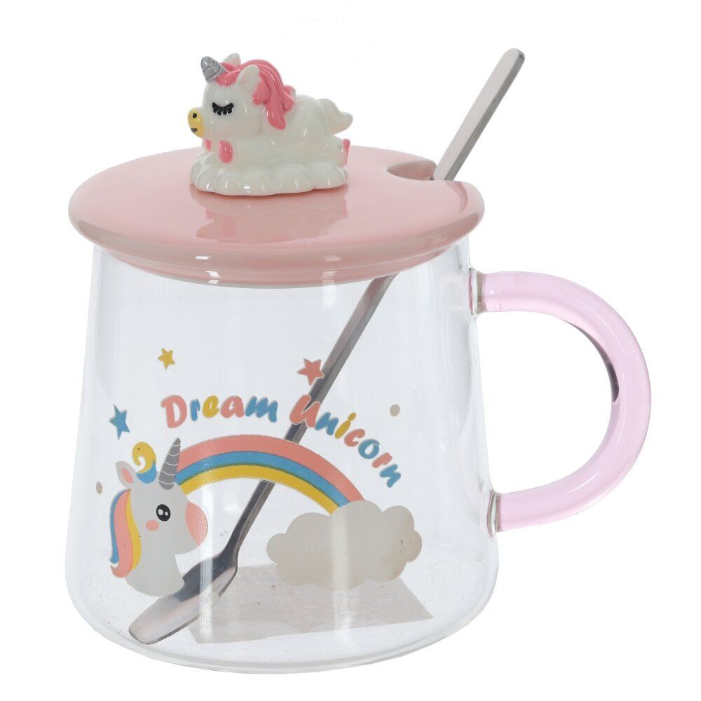 GAEM Кружка с крышкой и ложкой, 400 мл, L12,5 W9 H12 см, 4в.