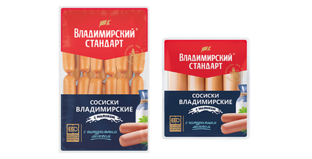 Сосиски с натуральным молоком «Владимирский стандарт» 1.400 кг