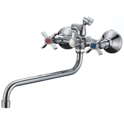 Смеситель для ванны, РМС, с кран-буксой, хром, SL118-140