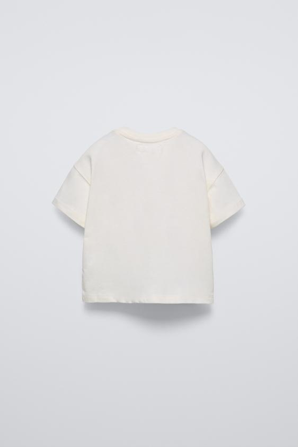 ZARA ФУТБОЛКА В СТИЛЕ ПЭЧВОРК, ЖЕЛТОВАТО-БЕЛЫЙ