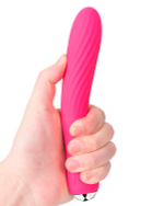 Сливово-розовый вибратор 19,5см со спиралевидным рельефом и функцией нагрева Svakom Anya Flexible Warming Vibrator SUV03B