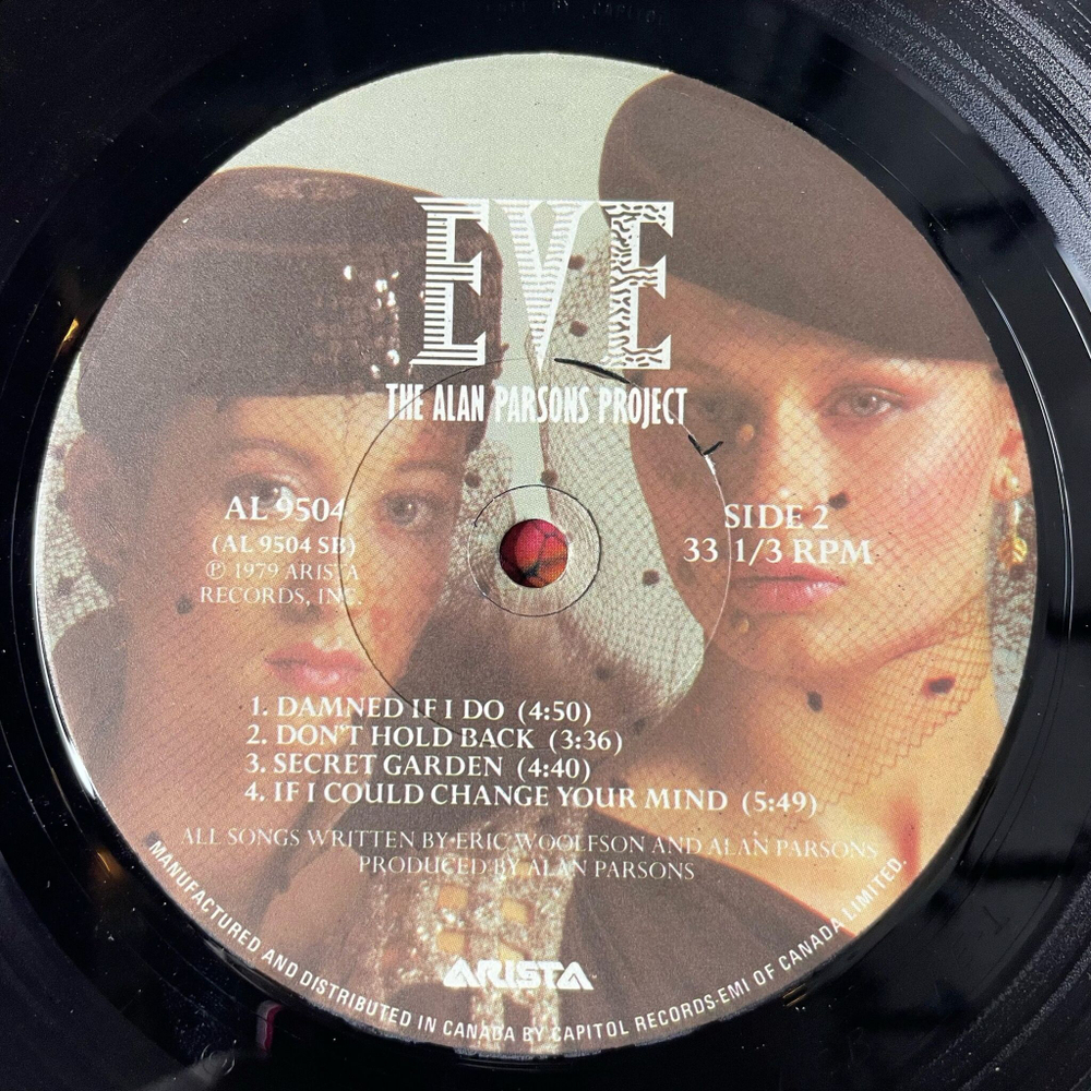 Винтажная виниловая пластинка LP The Alan Parsons Project Eve (Canada 1979)