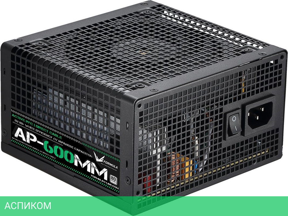 Блок питания Formula ATX 600W 80 Plus White (AP-600ММ)