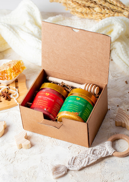 Набор №123 мёд с ягодами+ложка