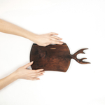 Доска разделочная из древесины сибирского кедра "Рожки". RD92