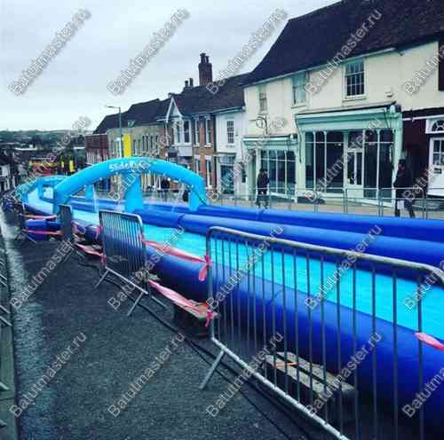 Водная горка без надувного дна, герметичная ТУРБО "Гидроспуск", 50*4*2 м