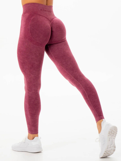Леггинсы RYDERWEAR Stonewash Scrunch Seamless Wine