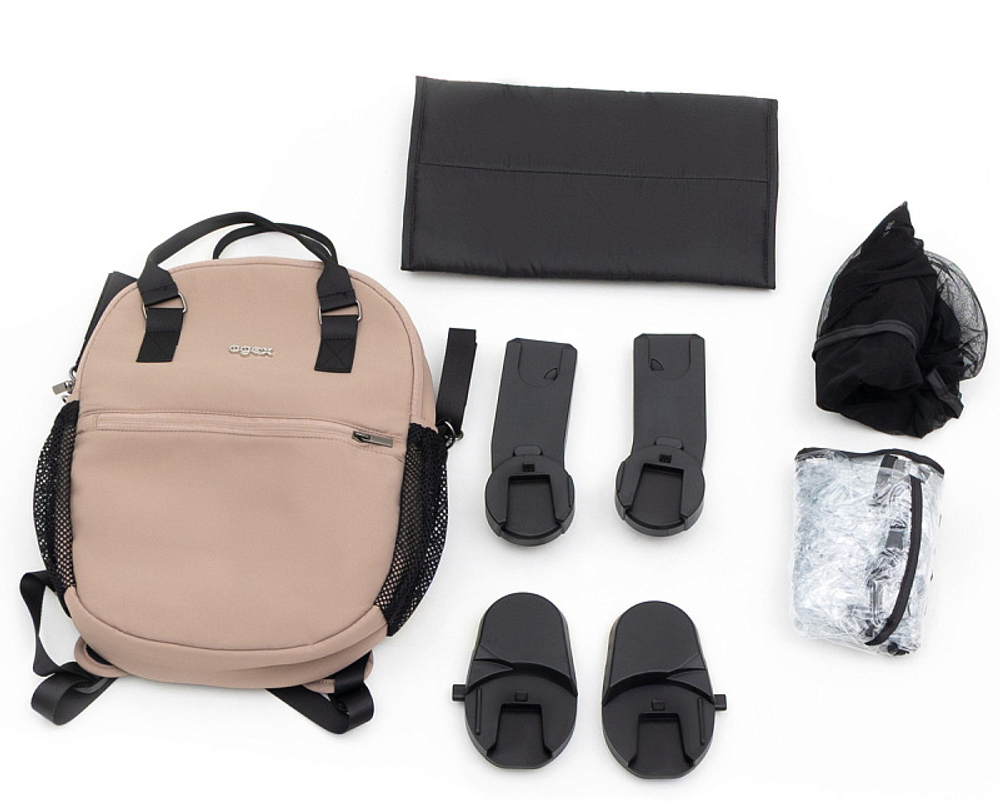 Коляска Agex Prima Pro 3 в 1 с автокреслом i-Safe Grey APP232 Beige (Бежевый)