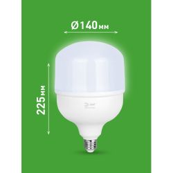 Лампа светодиодная ЭРА GREEN LINE LED POWER T140-100W-865-E27/E40 GL 100Вт колокол холодный свет Е27/Е40 | Лампы cветодиодные POWER