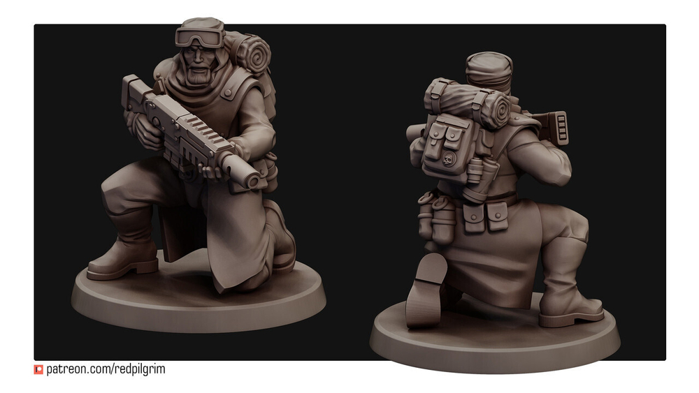 Astra Militarum Tallarn Desert Raiders Талларнский Гвардеец с лазганом миниатюра для AOS,Waha, Настольная игра, НРИ, Варгейм, РПГ