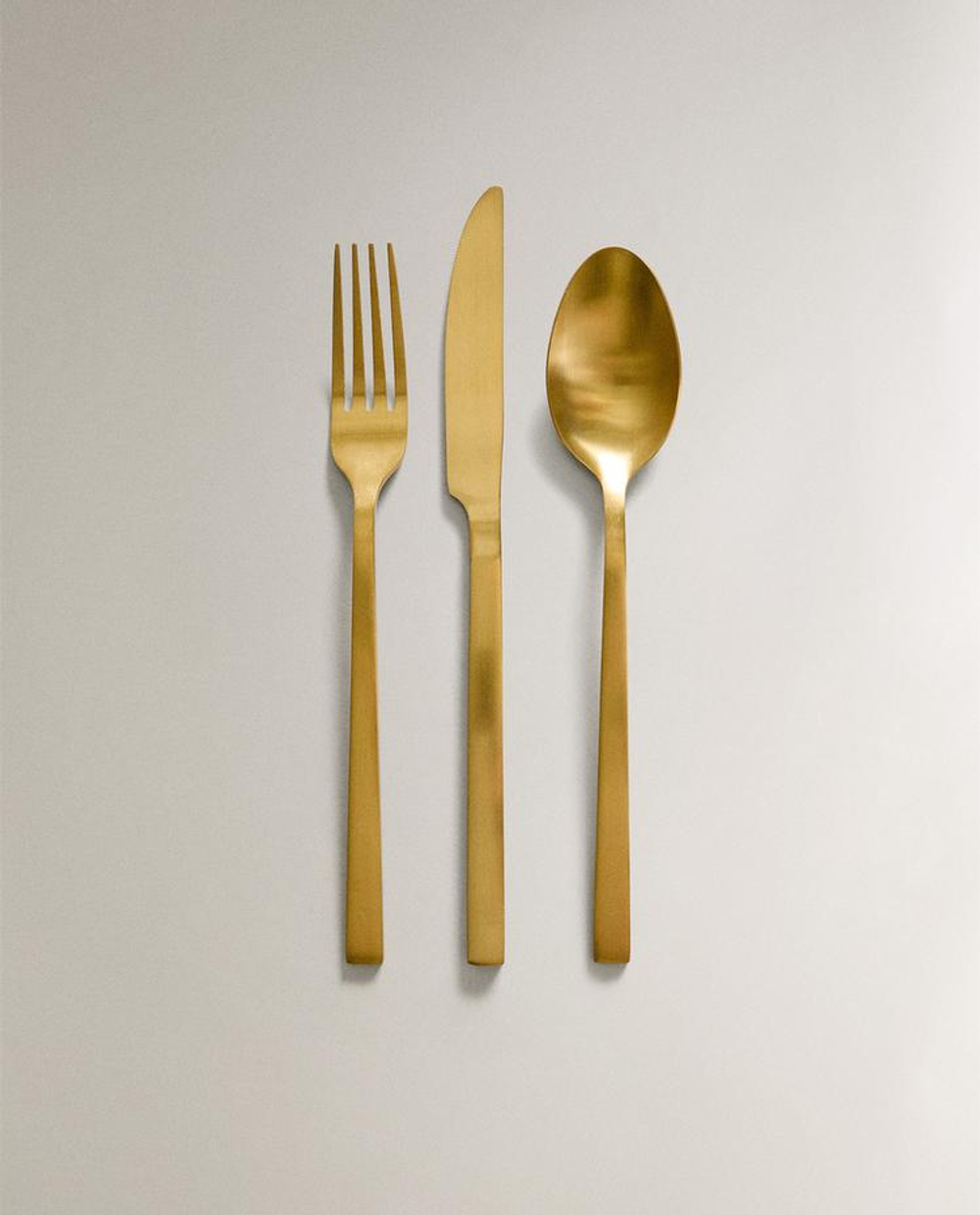 ZARA HOME НАБОР СТОЛОВЫХ ПРИБОРОВ( 4 ШТ.), ЗОЛОТОЙ