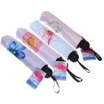 Зонт механический ветроустойчивый, матовая ручка «BESTzontik - lira», микс 4 дизайна, длина 25см, d-110см