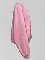 Бомбер LJHY 8721 однотонный на кнопках