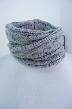 Снуд из шерсти серый