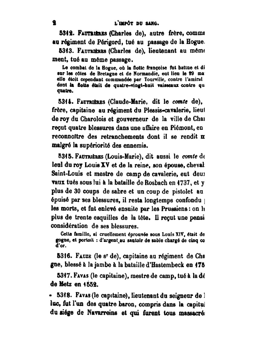 L'impot Du Sang: Ou, La Noblesse De France Sur Les Champs De Bataille, Volume 2 (French Edition) | Jean François Louis D' Hozier