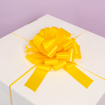 Бант-шар в желтом цвете, лаковый, 21 см/ 36 см