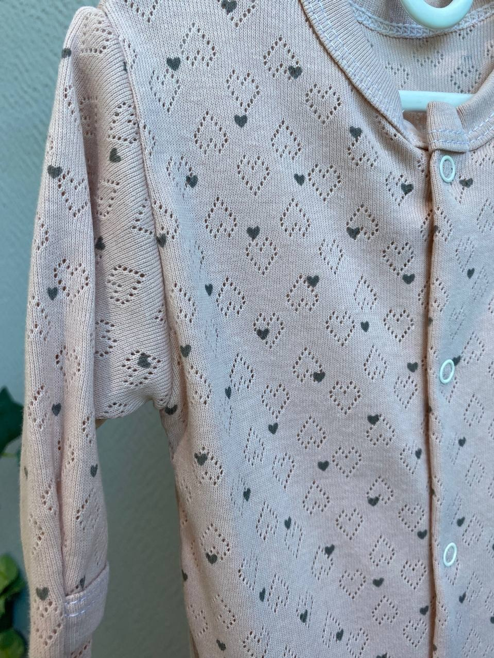 Комбинезон Сердечко (Малышеево) ажурная рибана Арт: 0204Р (Размер: 62)