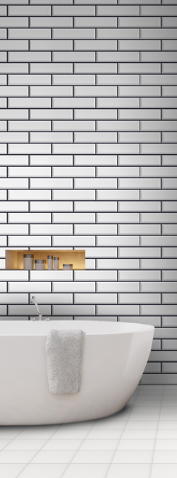 Панель ПВХ фотопечать White Brick 8237 2700х250мм