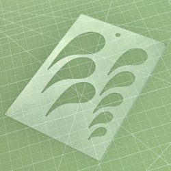 Шаблон для стежки  и аппликации "Перышки" (арт. T43)