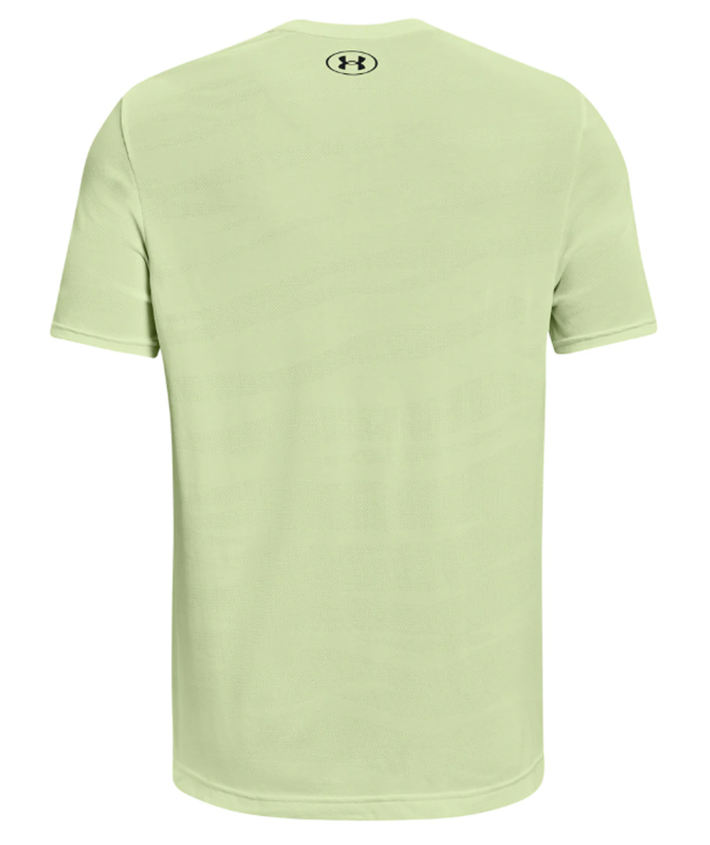 Футболка мужская теннисная Under Armour Seamless Wave Short Sleeve - phosphor green/black