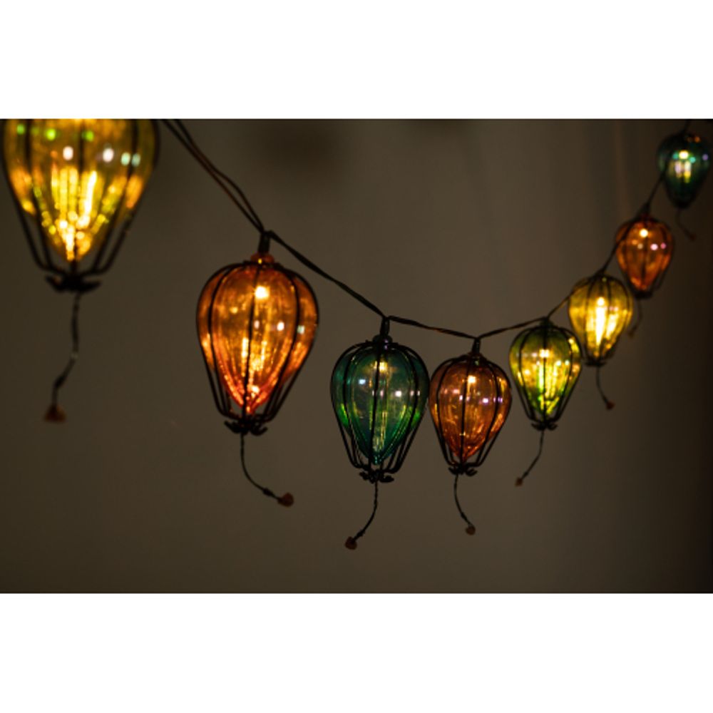 Садовая гирлянда ЭРА ERASF23-21 Воздушные шарики на солнечной батарее 3,8 м (длина рабочей части 1,8 метров) 10 LED | Садовые декоративные светильники