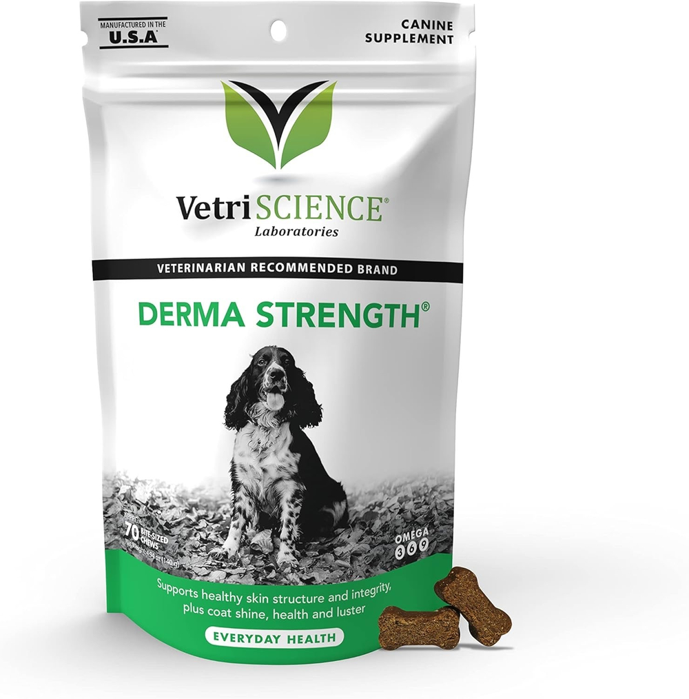 VetriScience Derma Strength для шерсти и кожи 70 шт
