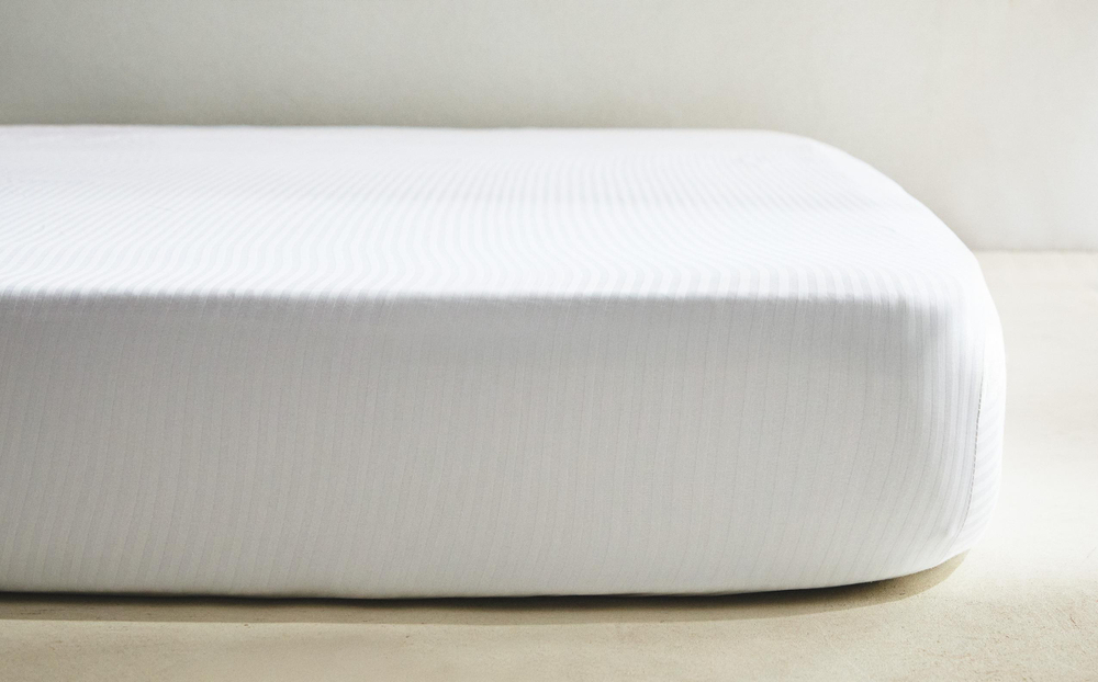 Наматрасник Zara Home, хлопок 100%, в полоску, 0064/086