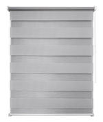 Рулонная штора - День-Ночь - Ткань: "Канзас" - цвет: светло-серый