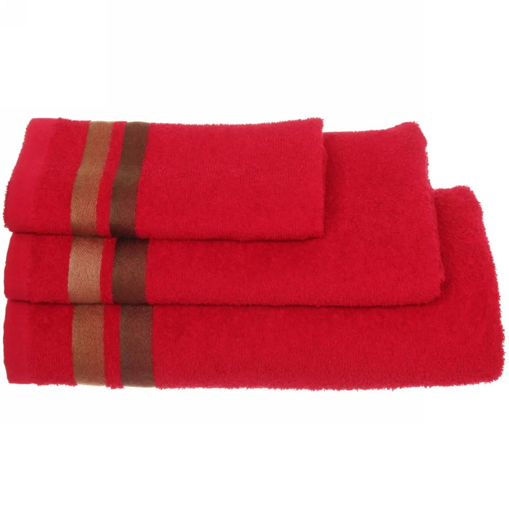 Полотенце махровое 50*90см «Sunrise» цвет красный 02040 плотность 400гр/м2