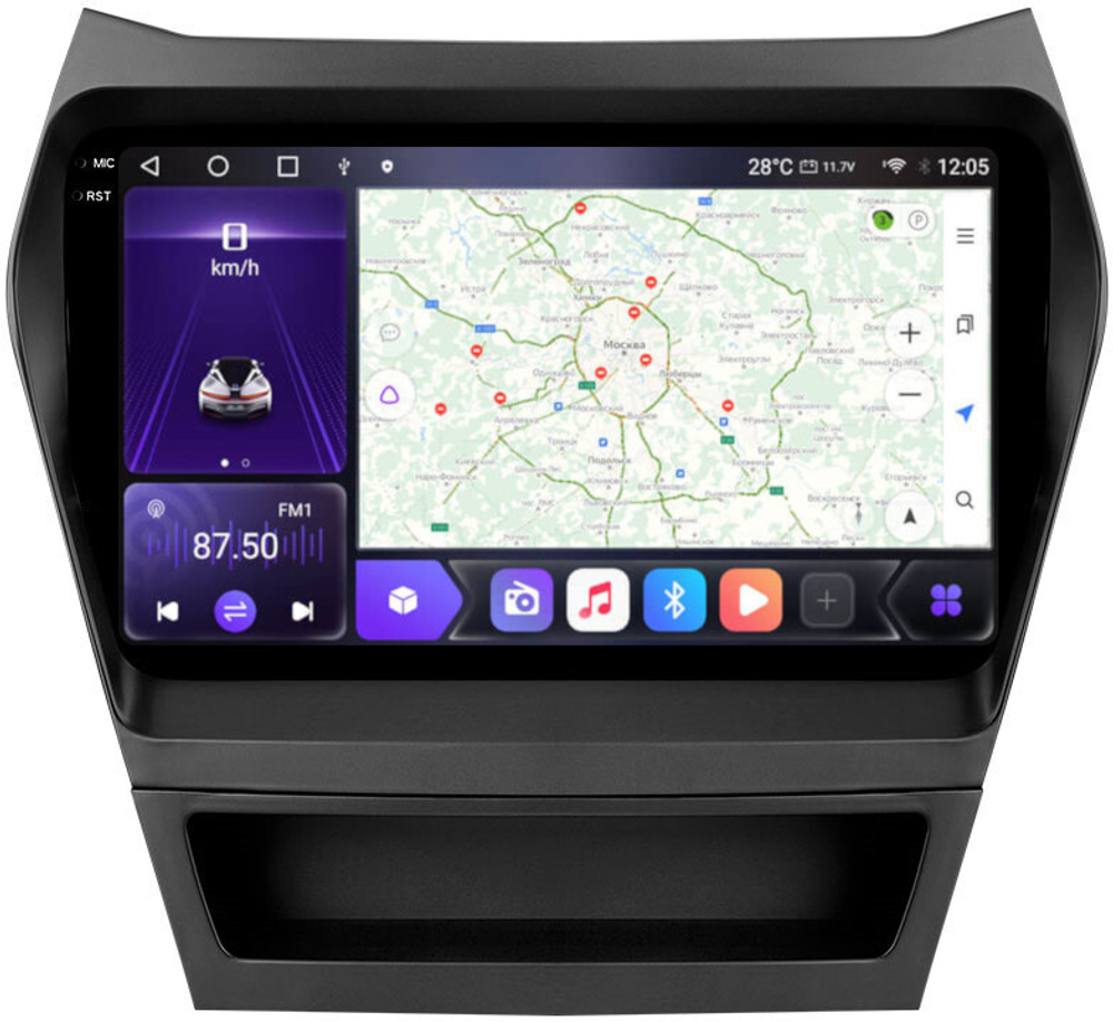 Магнитола для Hyundai Santa Fe 2012-2018 - Carmedia OL-9703 QLed+2K, Android 12, TS10,  CarPlay, 4G SIM-слот