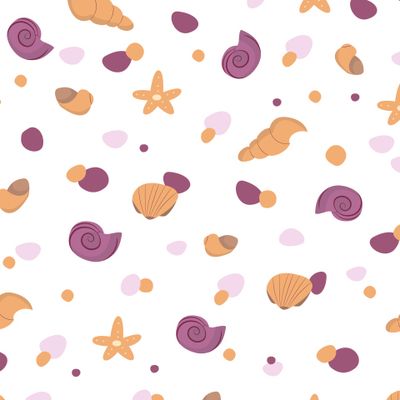 Морской летний пляжный детский бесшовный паттерн