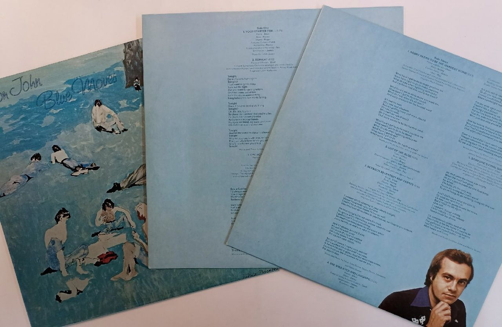 Винтажная виниловая пластинка Elton John Blue Moves (Germany 1976)