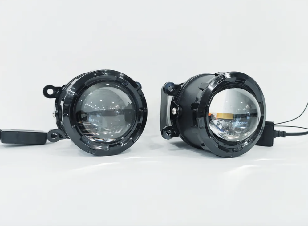 WD-024 (PRO) / ПТФ с линзами (ближний, дальний) для Citroen, Ford, Mitsubishi, Land Rover, Renault, светодиодные противотуманные фары (2 шт. / комплект)