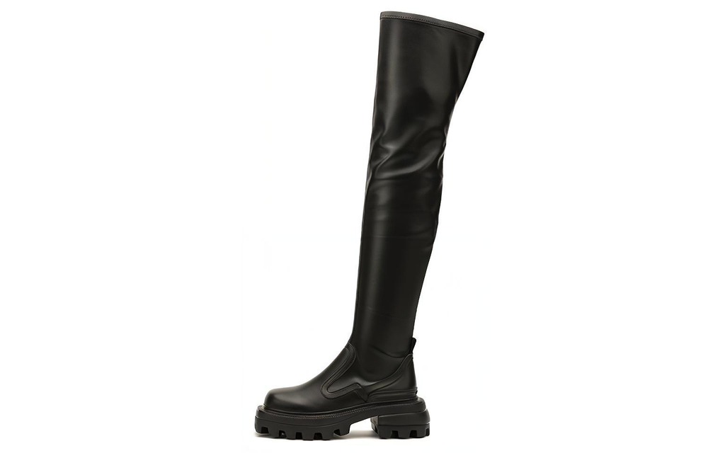 DAPHNE LAB Candy Series Knee High Over The Knee Boots Women"s Black