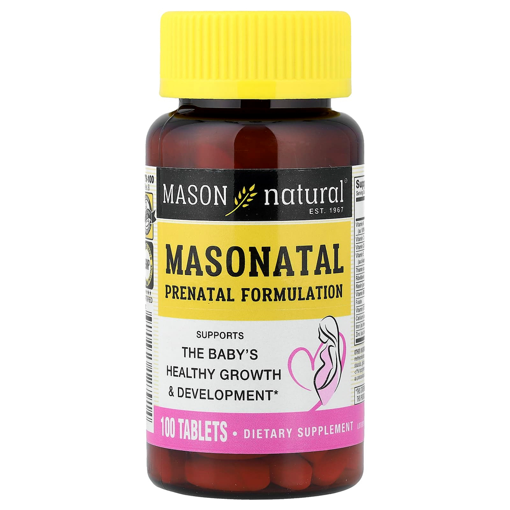 Mason Natural, Masonatal Prenatal Formulation, добавка для беременных, 100 таблеток