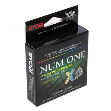 Шнур NUM ONE PE4X-100M 0.8#/0,148 mm Multi Colour Ryobi
