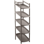 Этажерка для обуви 5-ти секционная "Rambai" 255*415*1050мм (серый)